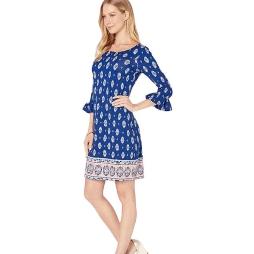 Lilly Pulitzer Blue and White Bateau Neck Sundress